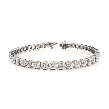 WG 14K Taglio rotondo 4.40 Carati Sparkling Vero Diamonds Bracciale Tennis