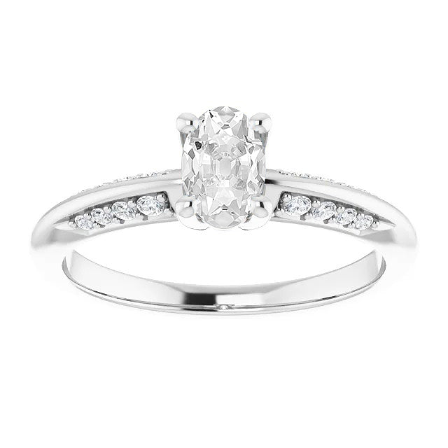 Anello di Proposta Oro Bianco 14K con Brillante – vista principale
