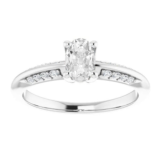 Anello di Proposta Oro Bianco 14K con Brillante – vista principale