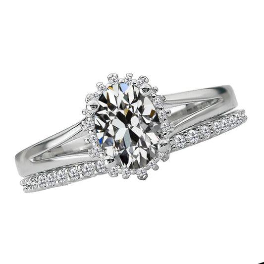 Brillante Anello di Proposta 3 carati Oro 14 Carati Bianco – vista principale