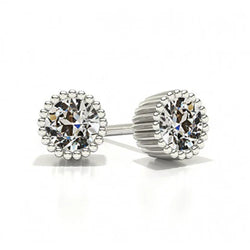 Oro Bianco 14K Diamante Orecchini Pendenti – 1-carati Cuscino