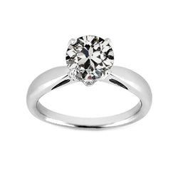 Cuscino Antico Diamante Anello Solitario 2 carati – Oro Bianco