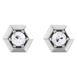 Diamante Fine Orecchini a Lobo 1 carati G/VS1 – Oro Bianco 14K