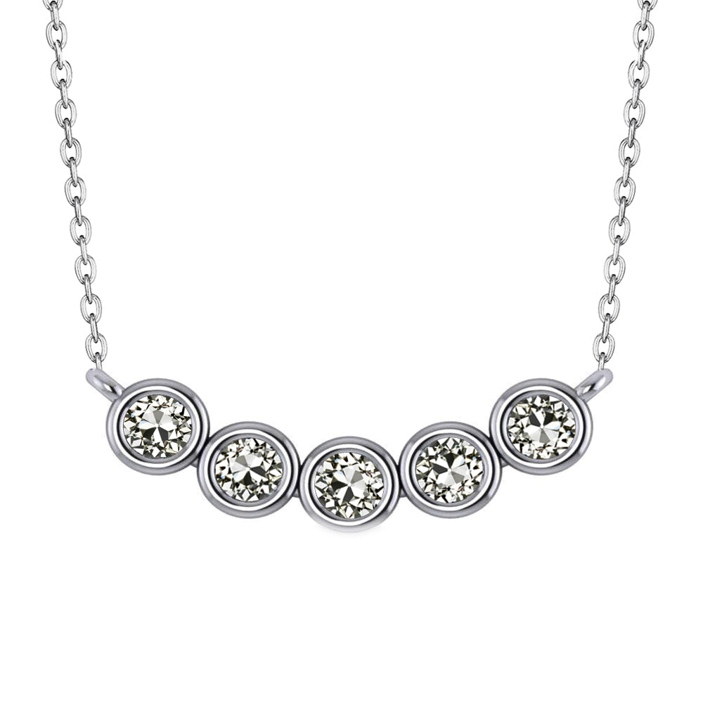 Diamante Fine Pendente a Goccia 5 carati Oro 14 Carati Bianco – vista principale