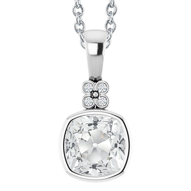 Pendente Oro Bianco 14K con Brillante – vista principale