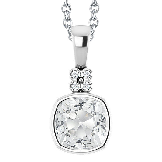 Pendente Oro Bianco 14K con Brillante – vista principale