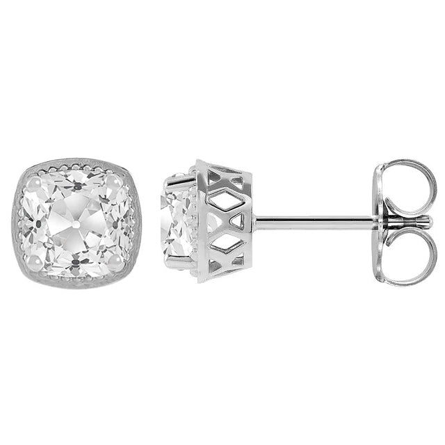 Firmato Diamante Fine Orecchini Pendenti 3,50 carati – vista frontale