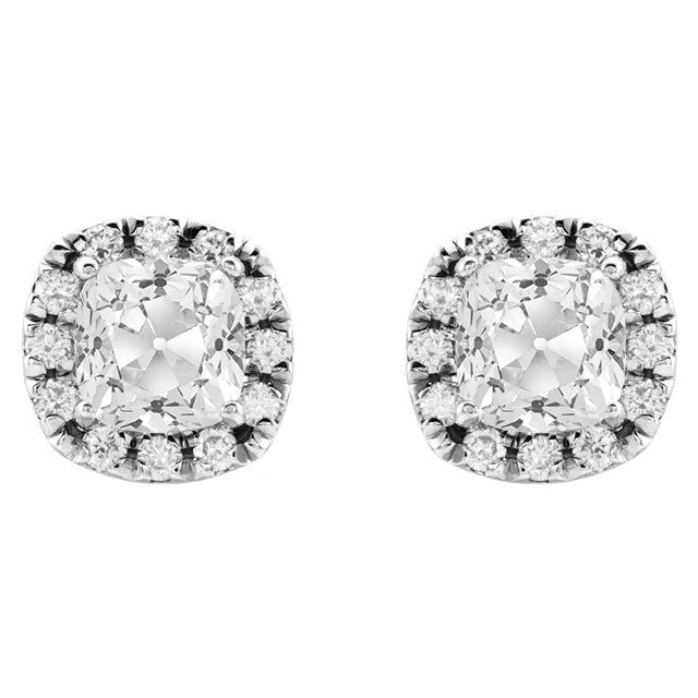 Taglio Cushion Brillante anello in Oro Bianco 14K – vista principale