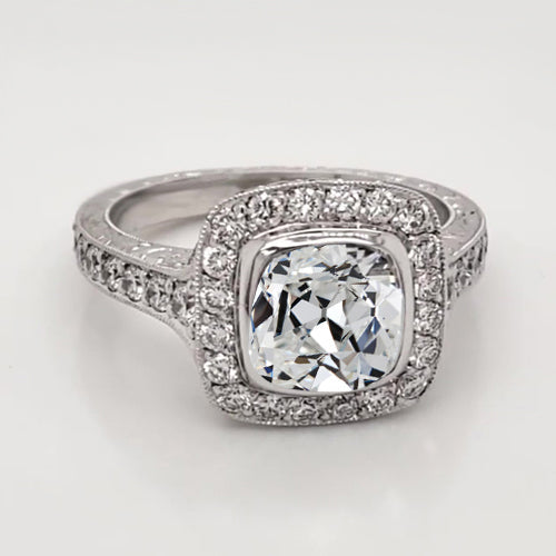 Diamante Anello di Fidanzamento Halo – vista principale
