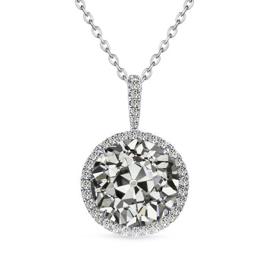 Diamante Halo 3,50 carati Oro 14 Carati Bianco – vista principale