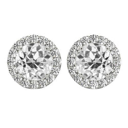 Firmato Diamante Anello con Pavé Halo 6,50 carati