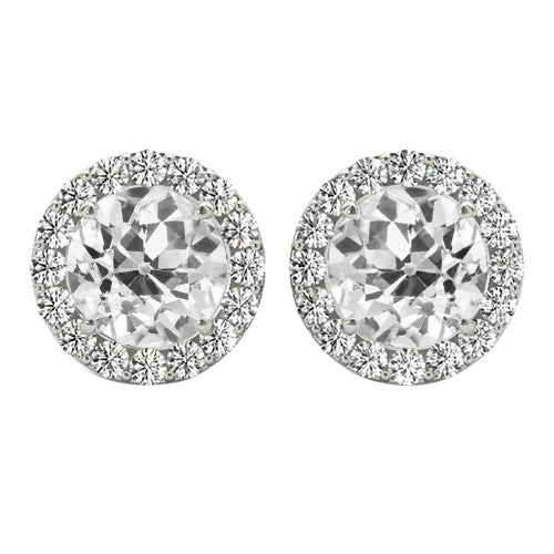 Firmato Diamante Anello con Pavé Halo 6,50 carati – vista principale
