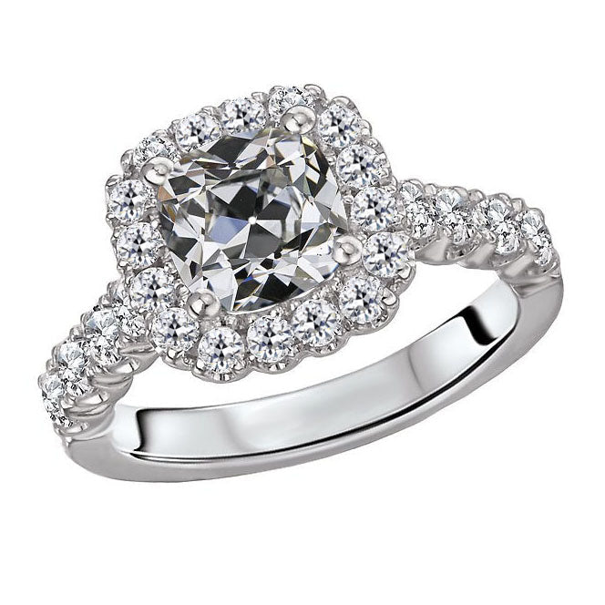 Diamante Anello con Pavé Halo – vista principale