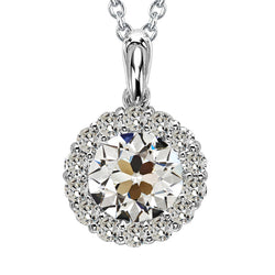Brillante taglio Taglio Old Mine Halo 7,50 carati – Oro Bianco