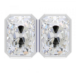 Luminoso Taglio Radiant Diamante Orecchini – 5 carati Oro 14