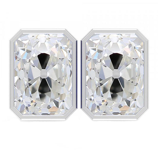 Orecchini Oro 14 Carati Bianco con Diamante – vista principale