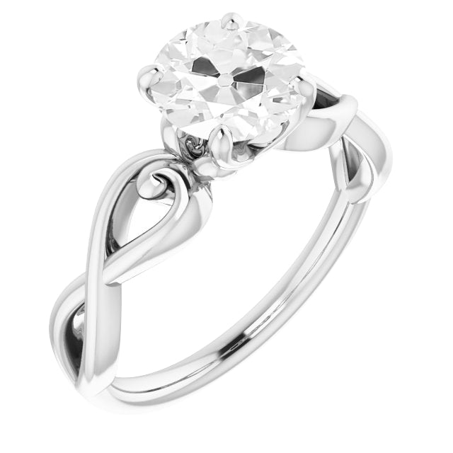 Diamante Solitario di Fidanzamento 2 carati Oro 14 Carati Bianco – vista principale