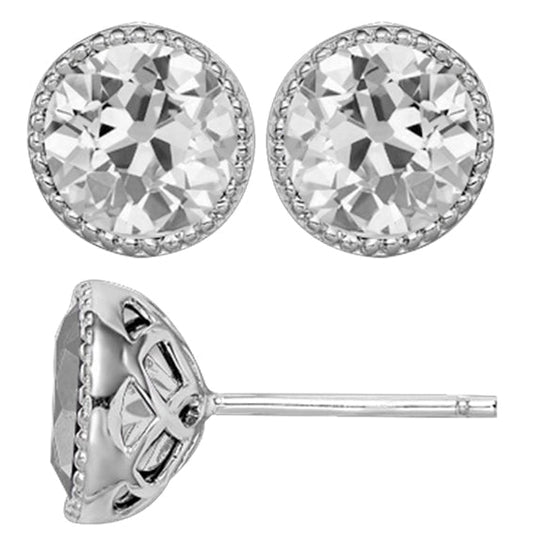 Orecchini Oro Bianco 14K con Diamante – vista principale