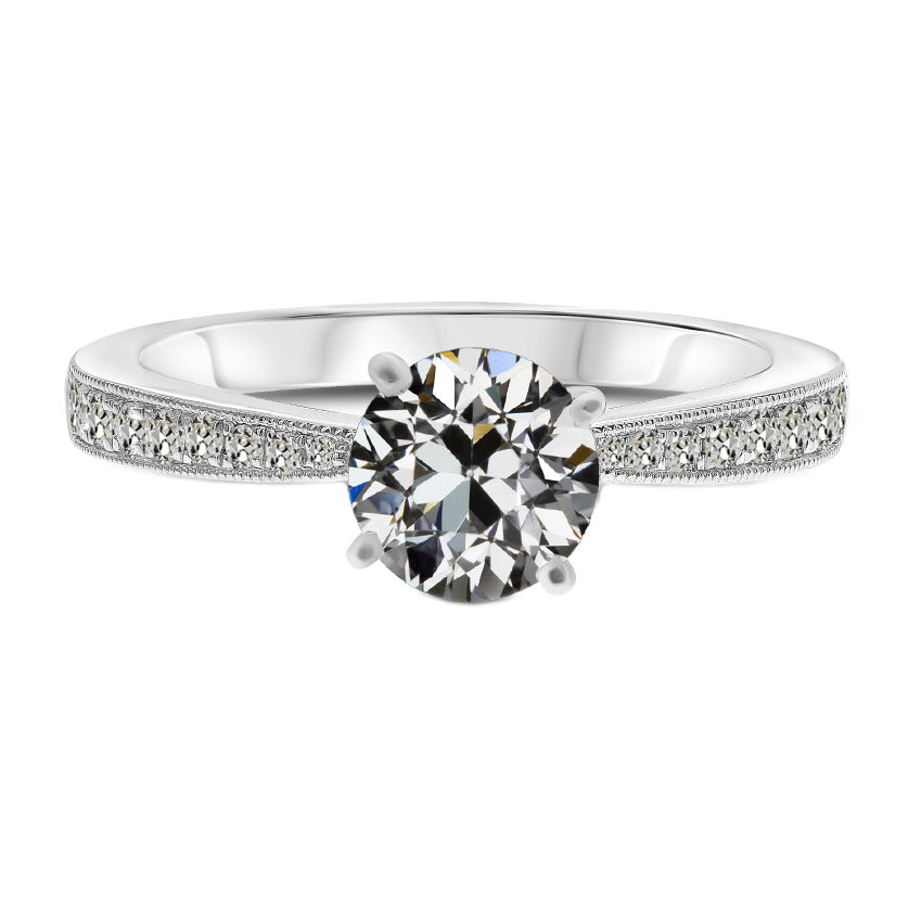 Lussuoso Diamante Anello Solitario con Accenti 2 carati – vista principale