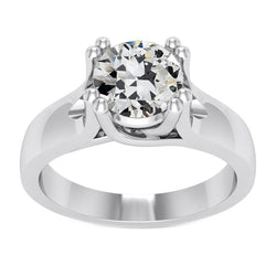Taglio Old Mine Diamante Fine Anello Monopietra – 2,50 carati in