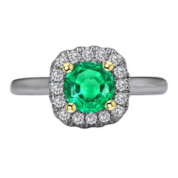 GIA-Certificato Smeraldo Fine Anello Pietra Colorata 2,50 carati