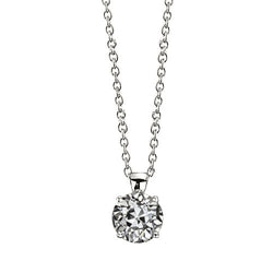 Pendente a Goccia Oro 14 Carati Bianco – Diamante Fine Cuscino