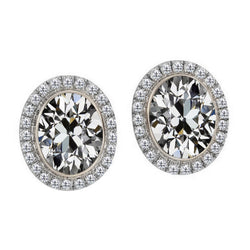 Incassato a Bezel Orecchini a Lobo – Brillante 2 carati Oro