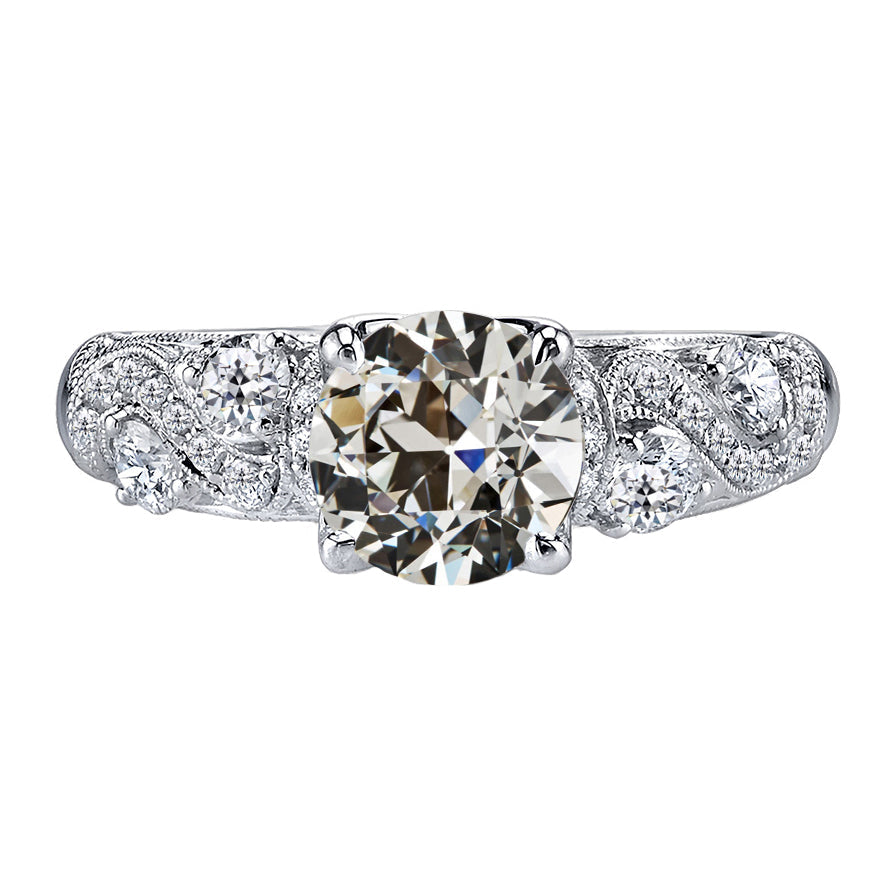 Diamante Anello di Fidanzamento 2 carati Oro Bianco 14K – vista principale