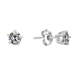 Diamante Orecchini a Lobo 2 carati G/VS1 – Oro Bianco 14K