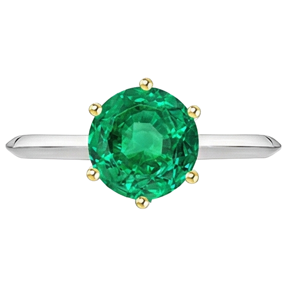 Smeraldo Fine Anello con Pietra Preziosa – vista profilo