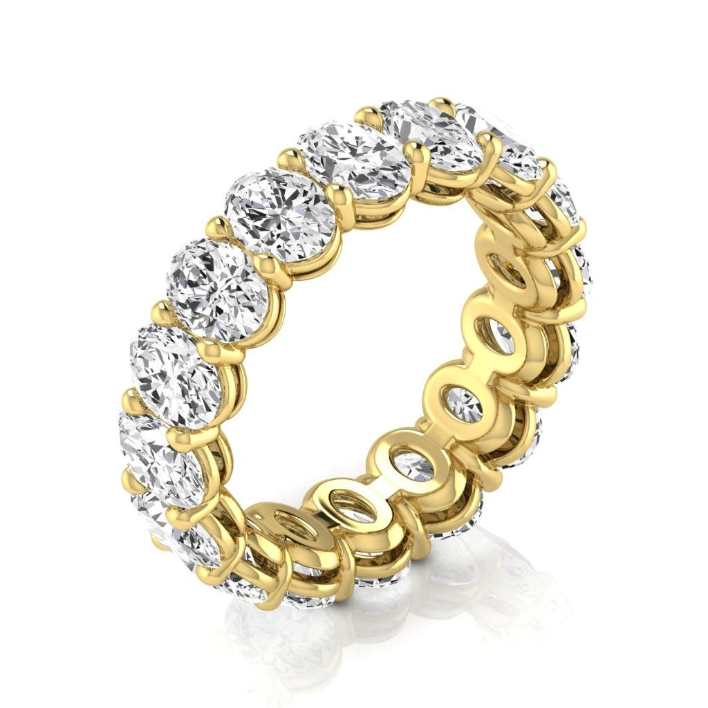 Eternity Band Oro Giallo 14K con Brillante – vista laterale