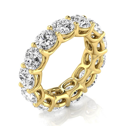 Brillante Taglio Rotondo Eternity Band in Oro Giallo 14K – vista principale