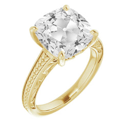 5 carati Diamante Anello Solitario in Oro Giallo 14K