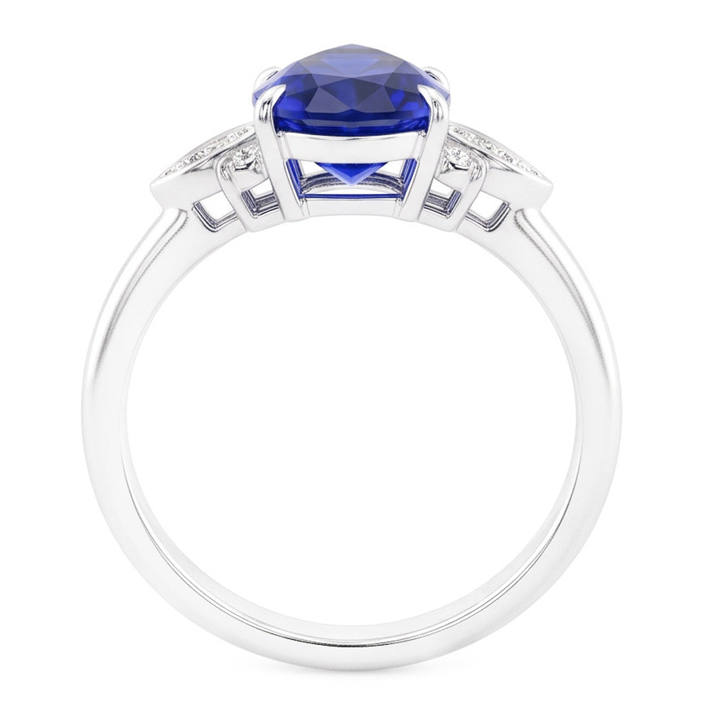 Zaffiro Blu Fiordaliso Anello Pietra Colorata 2 carati – Oro