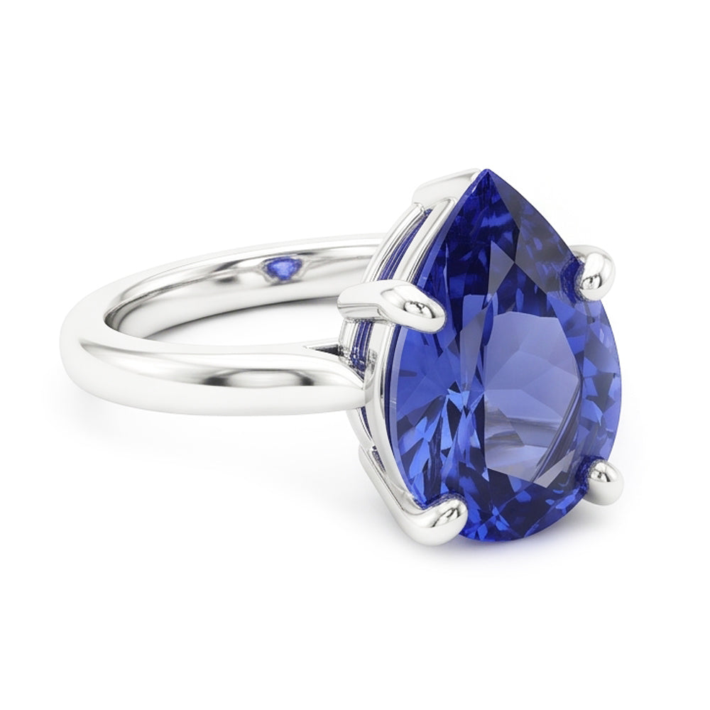 Zaffiro Blu Fiordaliso Anello con Pietra Preziosa 3 carati – Oro