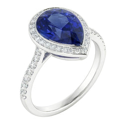 Zaffiro Blu Reale Anello con Pietra Preziosa fatto a mano 3,50