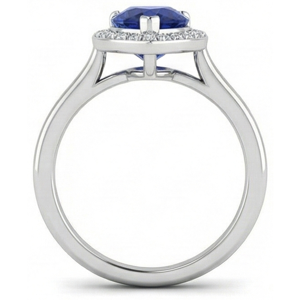 Zaffiro E Anello Di Diamanti