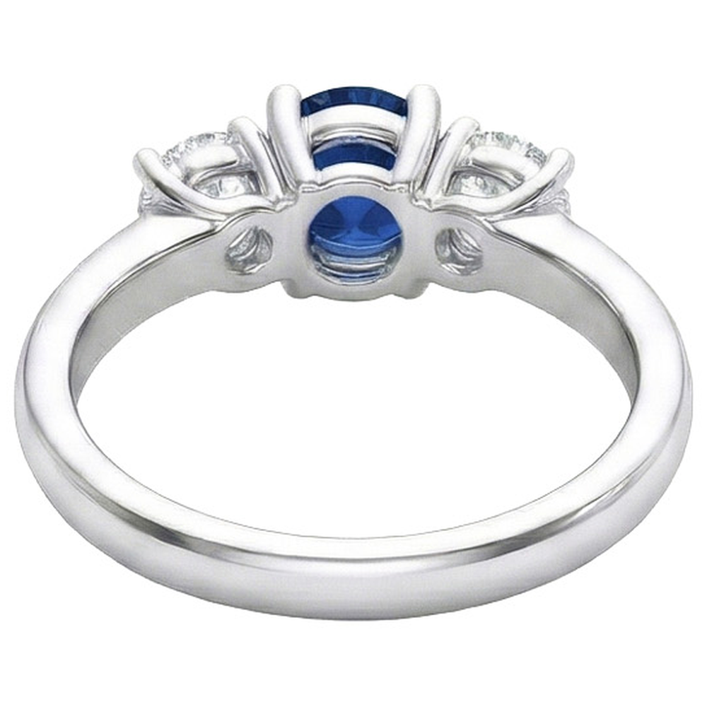 Zaffiro E Anello Di Diamanti Naturali Autentici ( non creati in laboratorio )