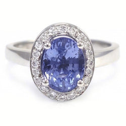 Zaffiro E Diamante Anello
