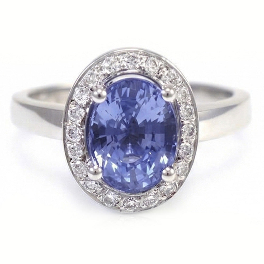 Zaffiro E Diamante Anello