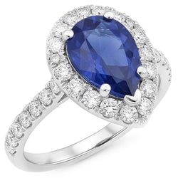 Zaffiro E Diamante Anello