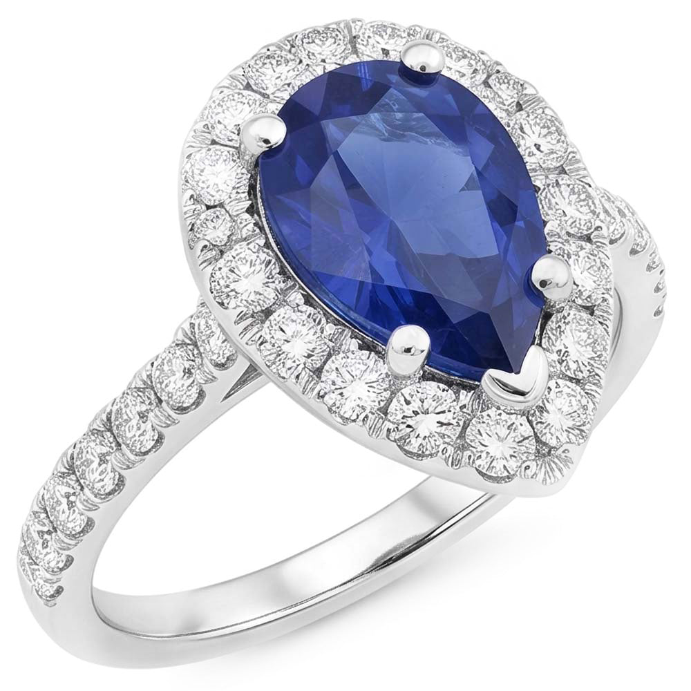 Zaffiro E Diamante Anello