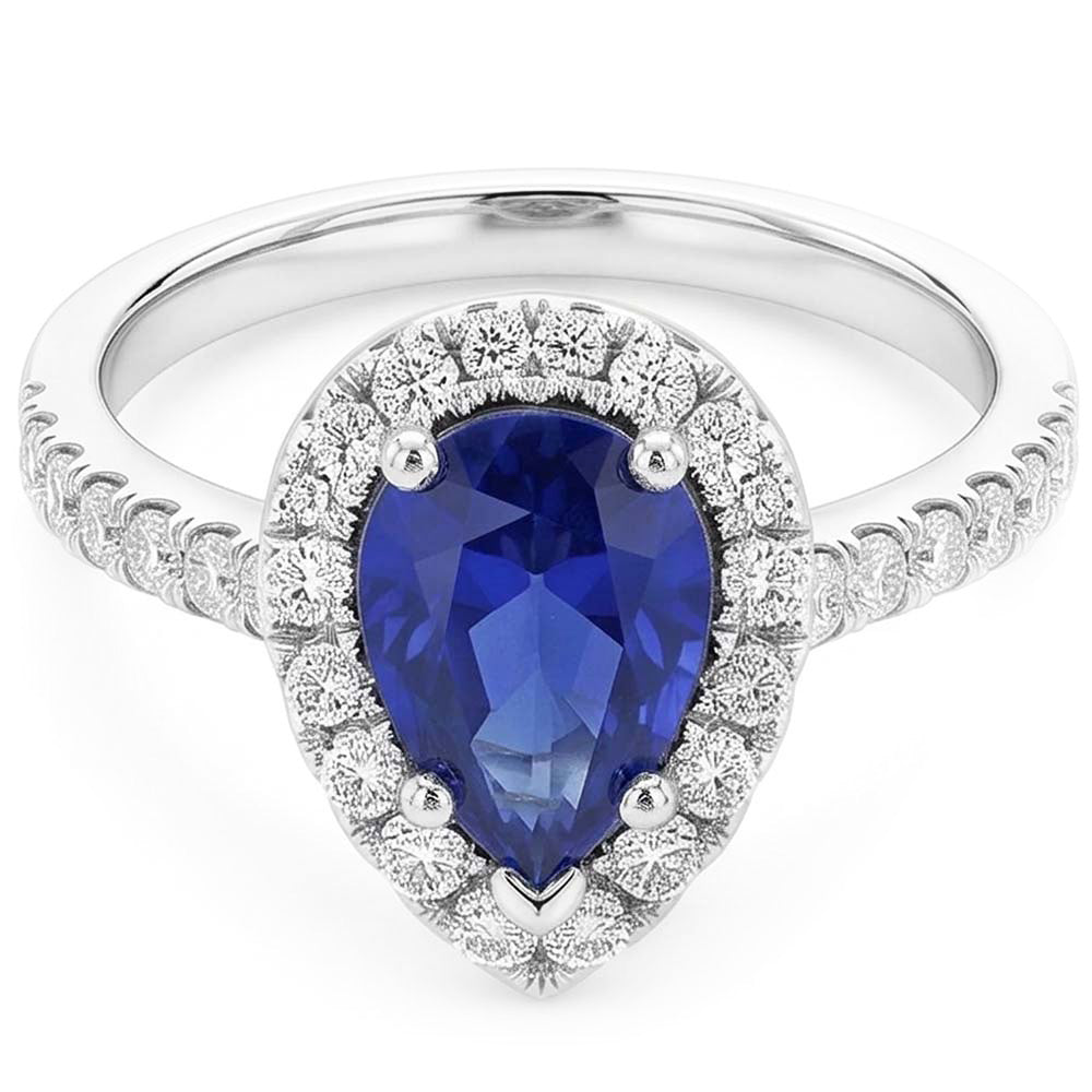 Zaffiro E Diamante Anello