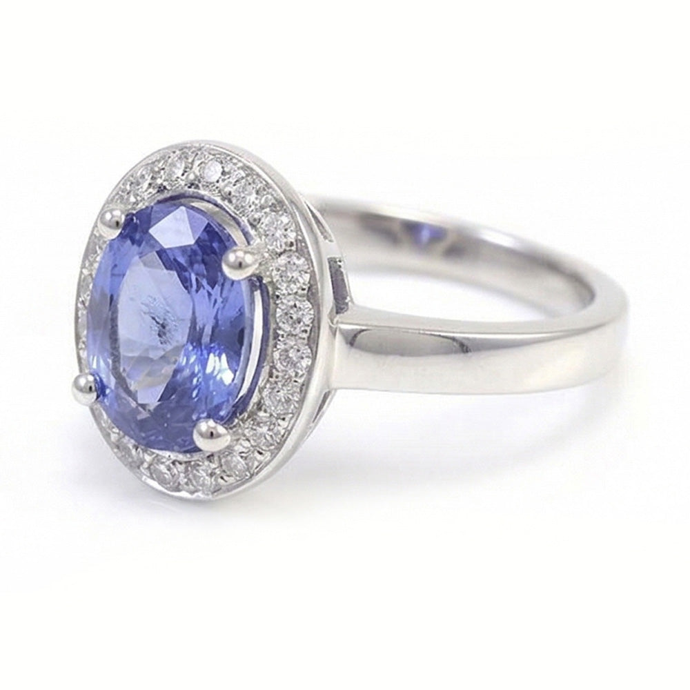 Zaffiro E Diamante Anello