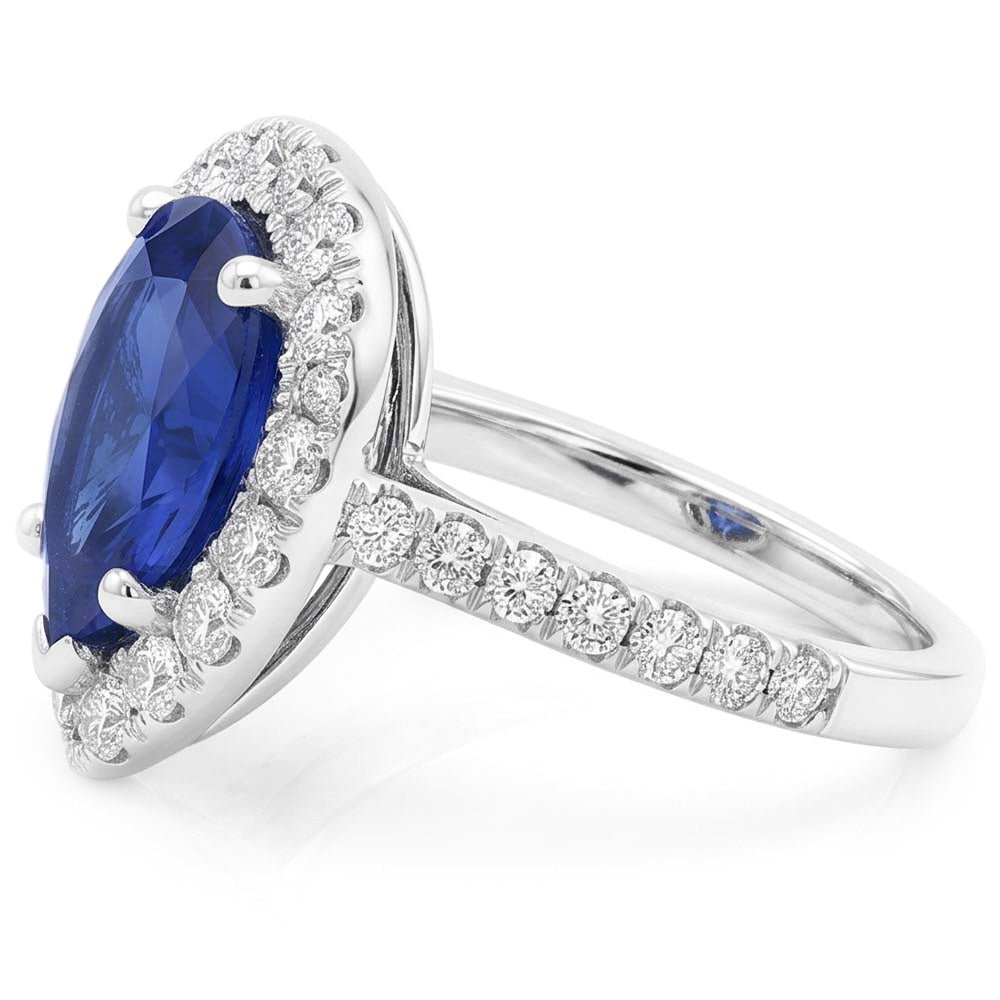 Zaffiro E Diamante Anello