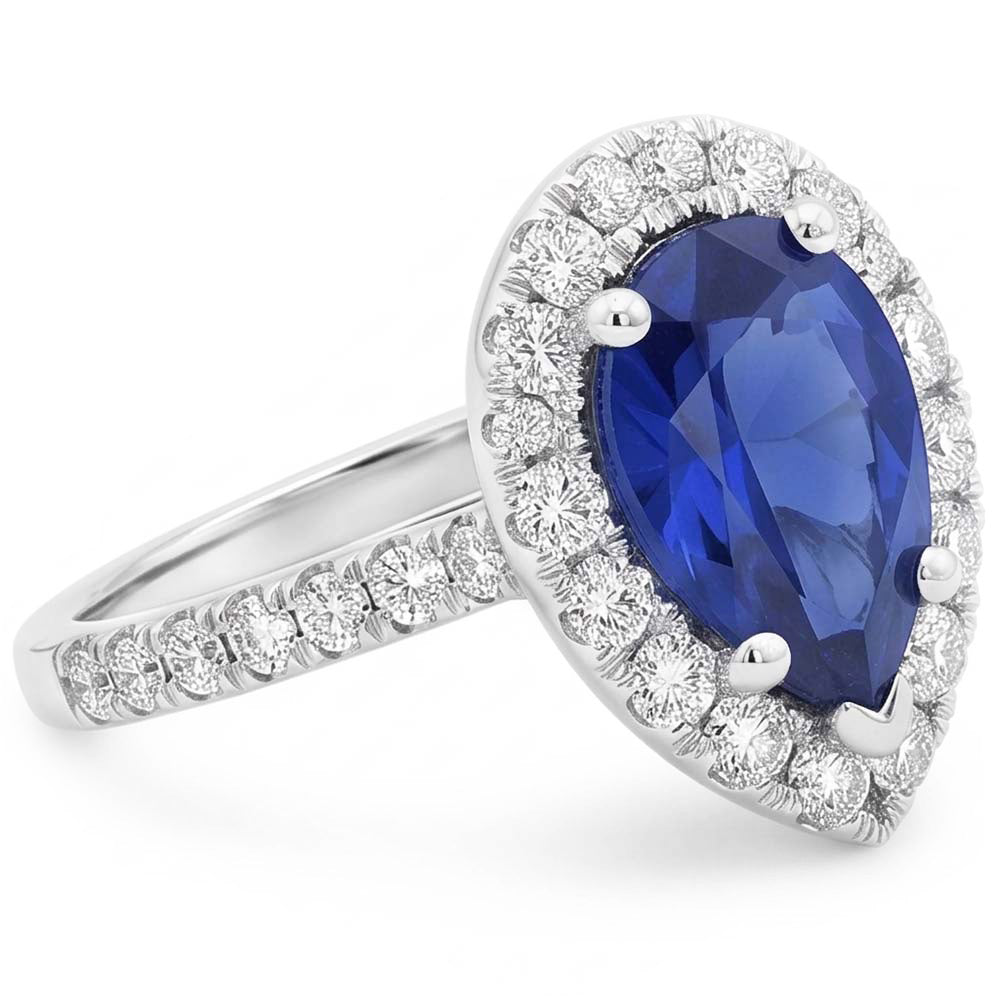 Zaffiro E Diamante Anello