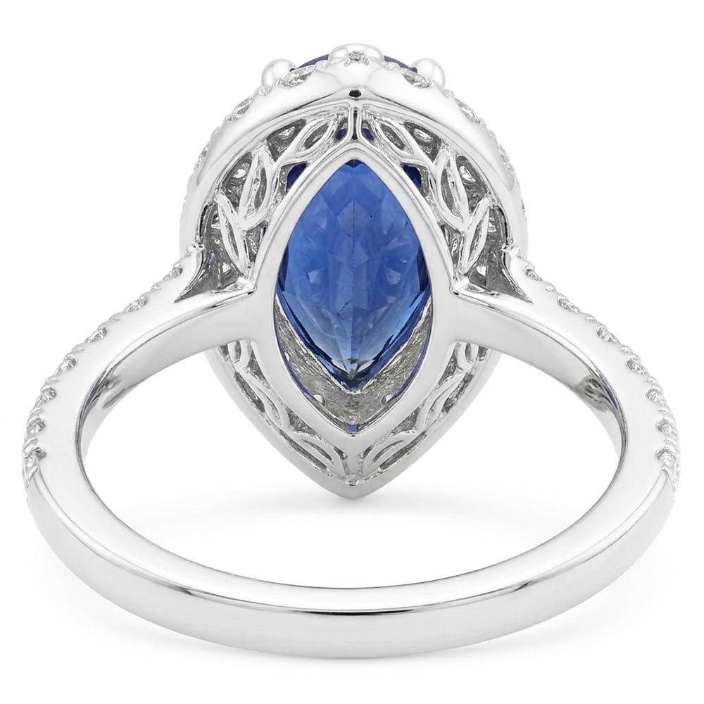 Zaffiro E Diamante Anello