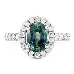 Zaffiro Verde Anello Cocktail