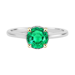 Certificato GIA Smeraldo Fine Anello Pietra Colorata 2,50 carati