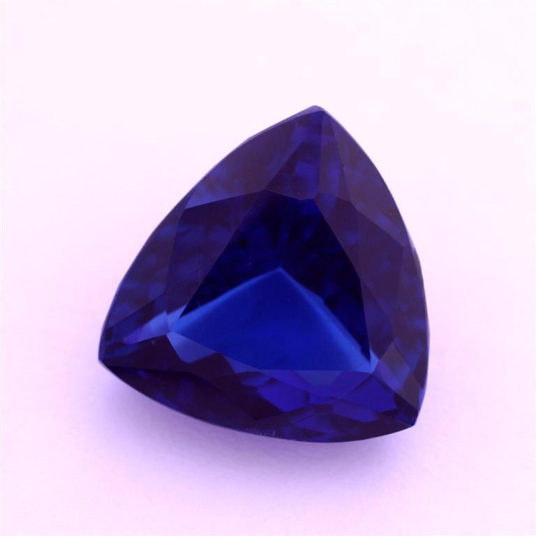 Trilliant Tanzanite Viola anello in Gold – vista principale